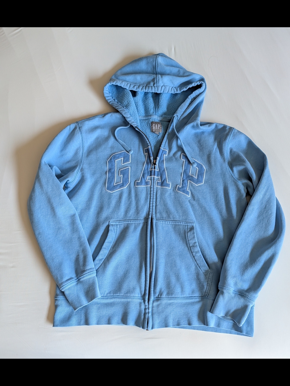 GAP Light Blue Zip-Up Hoodie